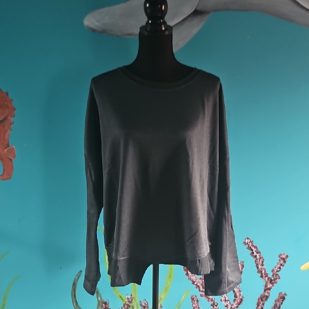 Tahari Charcoal Long Sleeve Women's Top